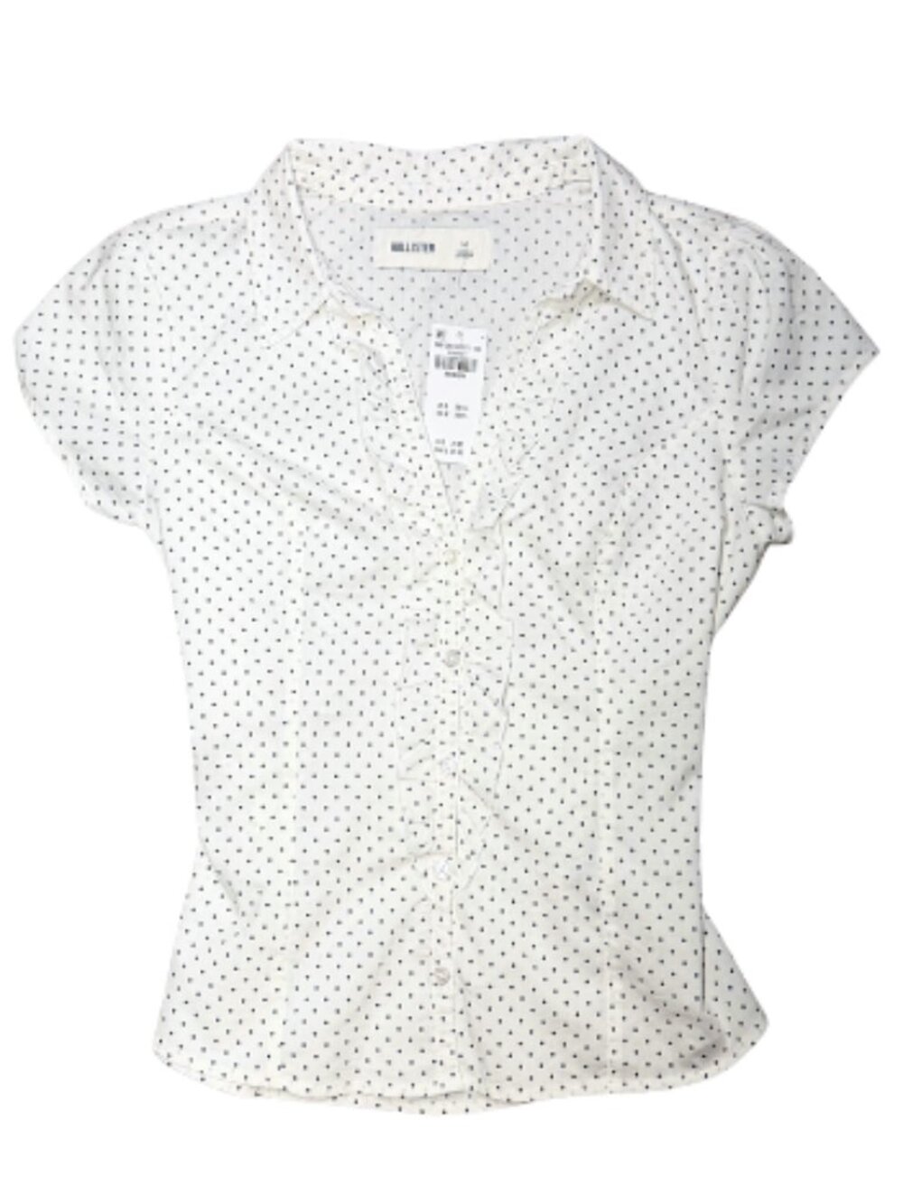NWT Hollister Polka Dot Ruffle Blouse